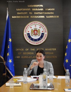 Ministeriumsmitarbeiterin Nino Grdzelishvili bezeichnet die EU-Annäherung als 